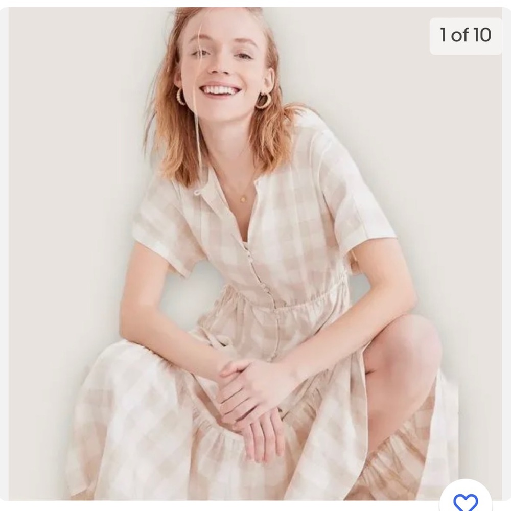 Madewell Button-front Tiered Midi Dress, Size XL, NWOT